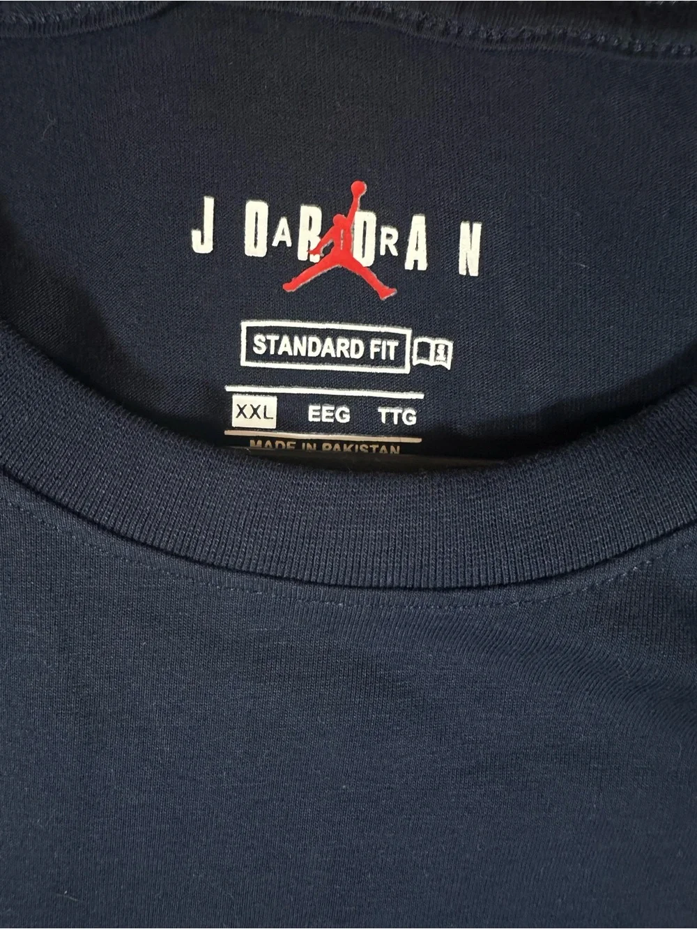 Jordan Mens XXL Navy Short Sleeve Embroidered Jumpman T-Shirt